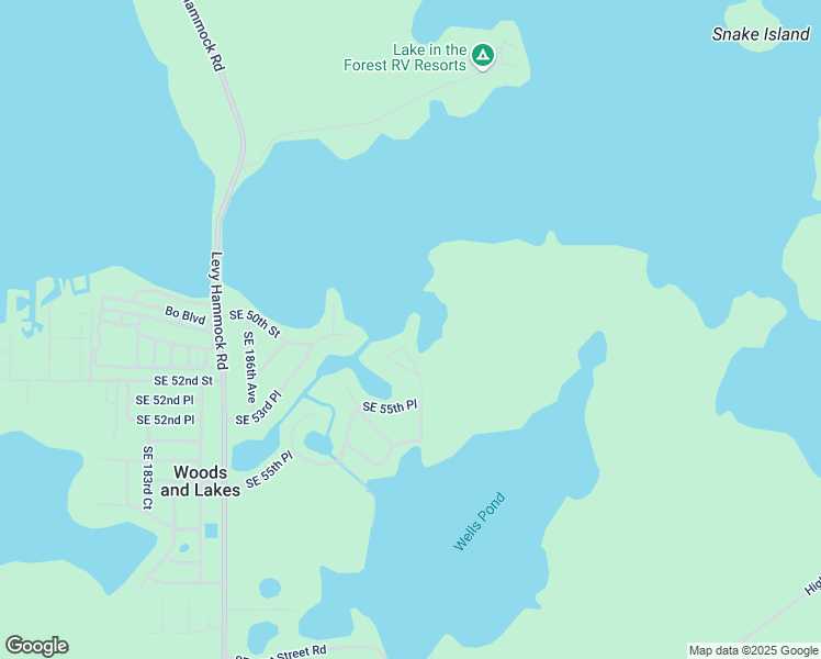 map of restaurants, bars, coffee shops, grocery stores, and more near 18955 Southeast 51st Street in Ocklawaha