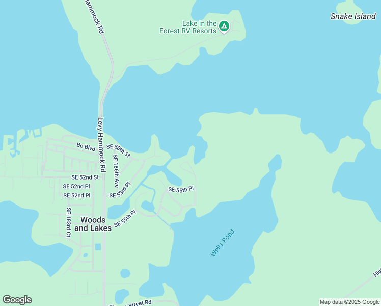 map of restaurants, bars, coffee shops, grocery stores, and more near 18955 Southeast 51st Street in Ocklawaha