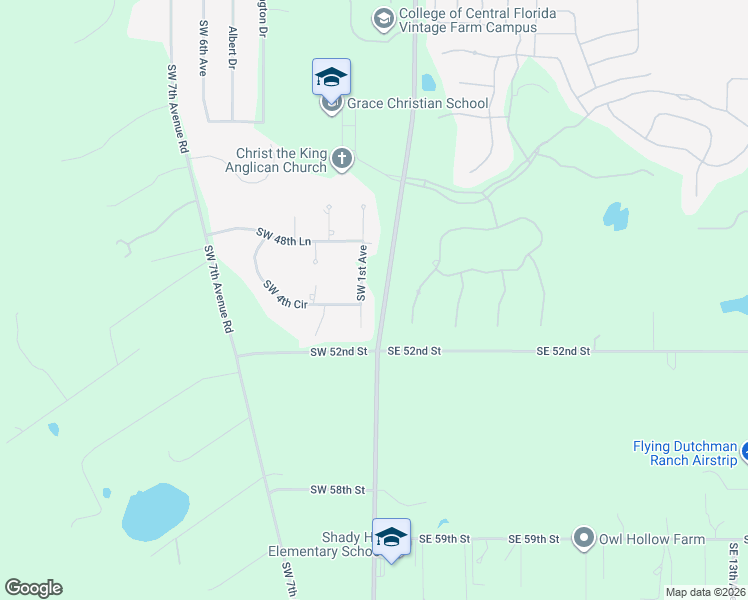 map of restaurants, bars, coffee shops, grocery stores, and more near 5010 Southeast 4th Avenue in Ocala