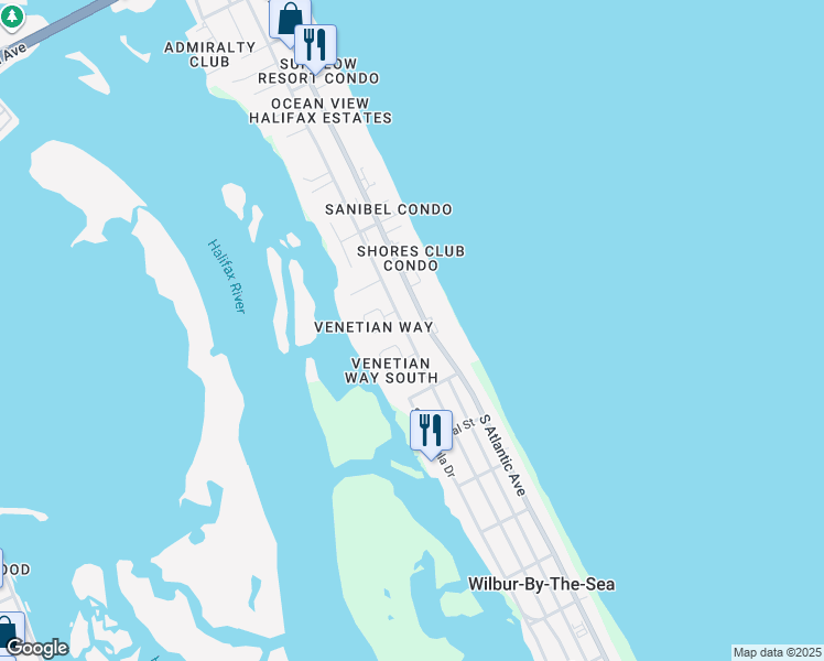 map of restaurants, bars, coffee shops, grocery stores, and more near 3855 Cardinal Boulevard in Port Orange