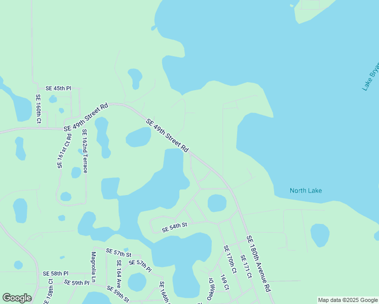map of restaurants, bars, coffee shops, grocery stores, and more near 16805 Southeast 49th Street Road in Ocklawaha