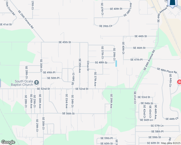 map of restaurants, bars, coffee shops, grocery stores, and more near 4946 Southeast 37th Avenue in Ocala