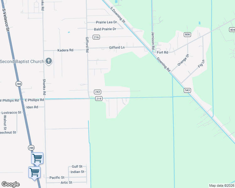 map of restaurants, bars, coffee shops, grocery stores, and more near 1434 County Road 219 in Angleton