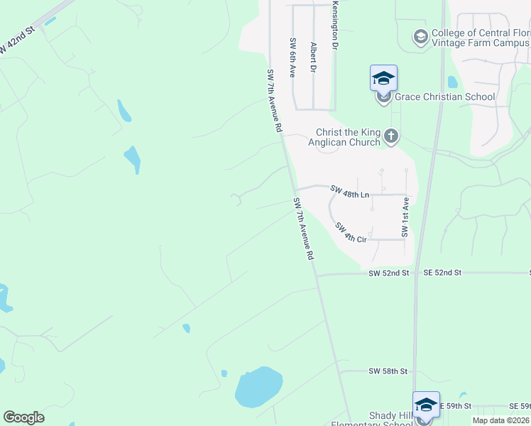map of restaurants, bars, coffee shops, grocery stores, and more near 4880 Southwest 7th Avenue Road in Ocala