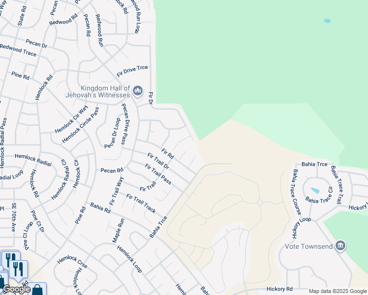 map of restaurants, bars, coffee shops, grocery stores, and more near 7 Fir Drive Place in Ocala