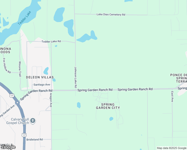 map of restaurants, bars, coffee shops, grocery stores, and more near 5625 Johnson Lake Road in De Leon Springs