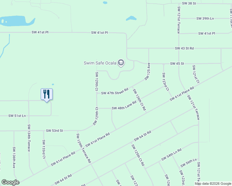 map of restaurants, bars, coffee shops, grocery stores, and more near 12810 SW 47th Street Rd in Ocala