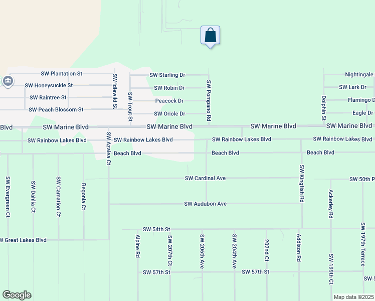 map of restaurants, bars, coffee shops, grocery stores, and more near 20669 Beach Boulevard in Dunnellon