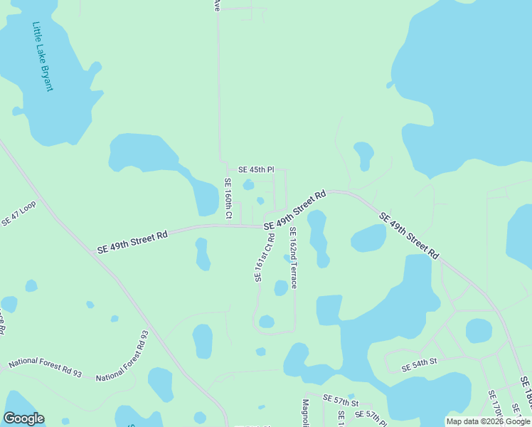 map of restaurants, bars, coffee shops, grocery stores, and more near 4771 Southeast 161st Court in Ocklawaha