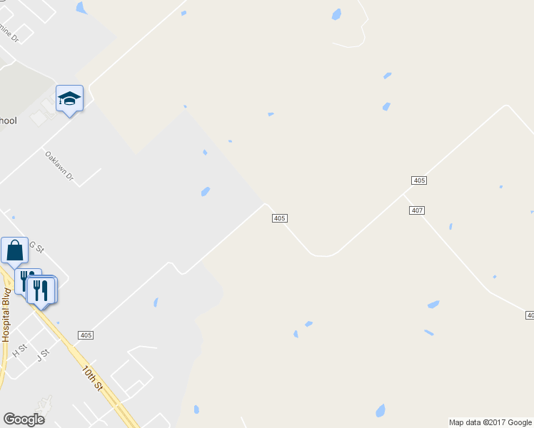 map of restaurants, bars, coffee shops, grocery stores, and more near 290 County Road 405 in Floresville