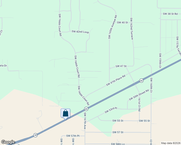 map of restaurants, bars, coffee shops, grocery stores, and more near 4665 Southwest 166th Court Road in Ocala