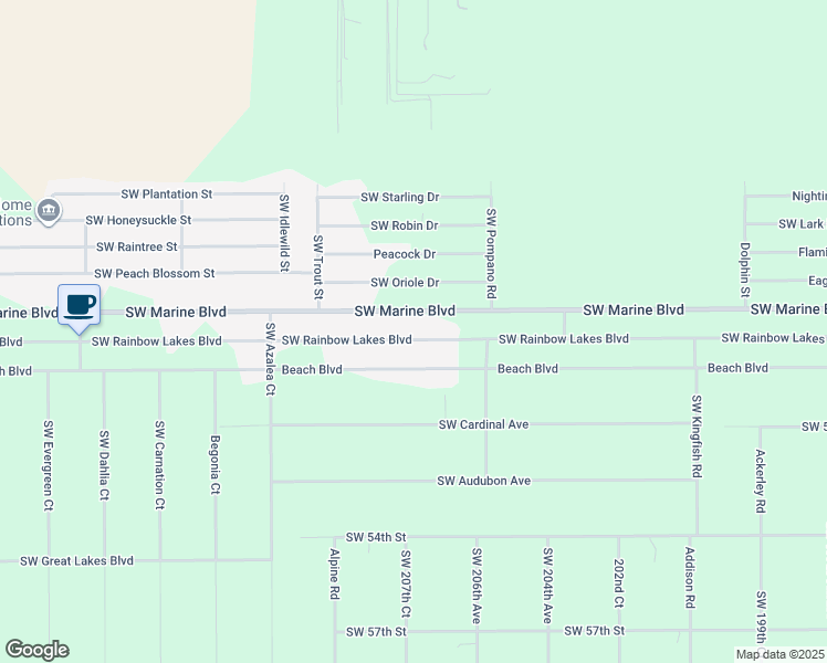 map of restaurants, bars, coffee shops, grocery stores, and more near 20793 Southwest Rainbow Lakes Boulevard in Dunnellon