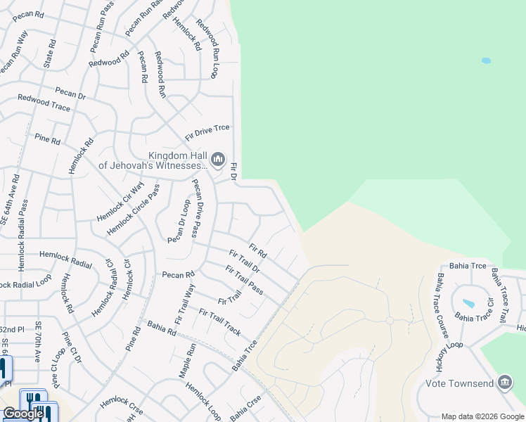 map of restaurants, bars, coffee shops, grocery stores, and more near 24 Pecan Radial in Ocala
