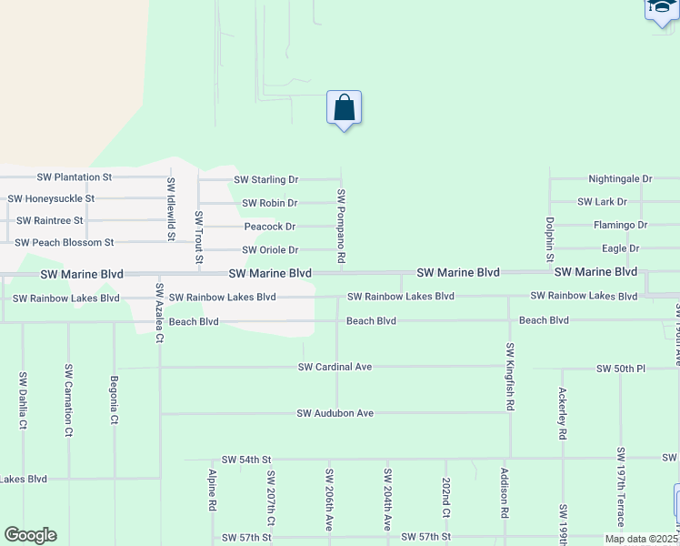 map of restaurants, bars, coffee shops, grocery stores, and more near 20701 Southwest Marine Boulevard in Dunnellon