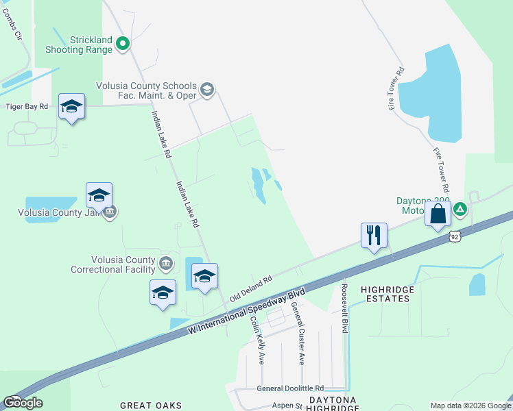 map of restaurants, bars, coffee shops, grocery stores, and more near in Daytona Beach