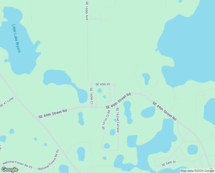 map of restaurants, bars, coffee shops, grocery stores, and more near 4554 Southeast 161st Terrace in Ocklawaha