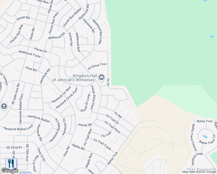 map of restaurants, bars, coffee shops, grocery stores, and more near 56 Fir Drive in Ocala