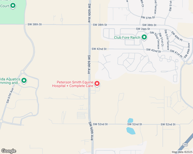 map of restaurants, bars, coffee shops, grocery stores, and more near 4545 Southwest 60th Avenue in Ocala