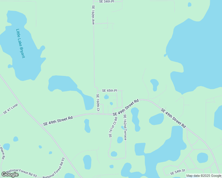 map of restaurants, bars, coffee shops, grocery stores, and more near 4554 Southeast 161st Terrace in Ocklawaha