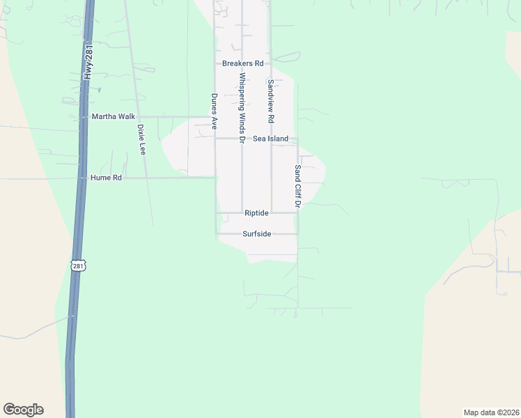 map of restaurants, bars, coffee shops, grocery stores, and more near 25767 Sandview Road in San Antonio