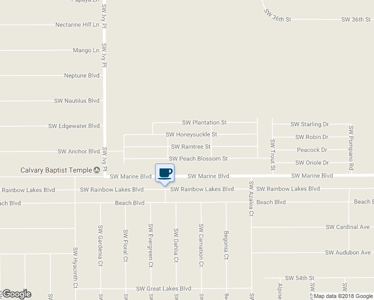 map of restaurants, bars, coffee shops, grocery stores, and more near 21404 Southwest Raintree Street in Dunnellon