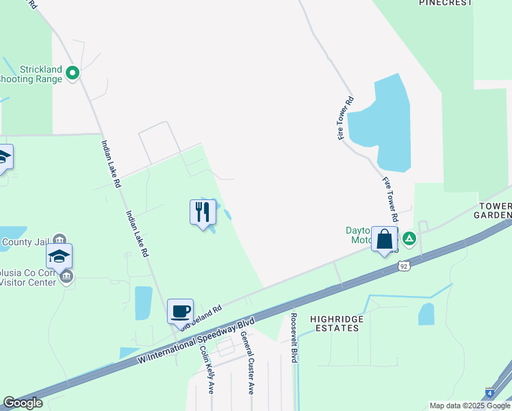 map of restaurants, bars, coffee shops, grocery stores, and more near in Daytona Beach