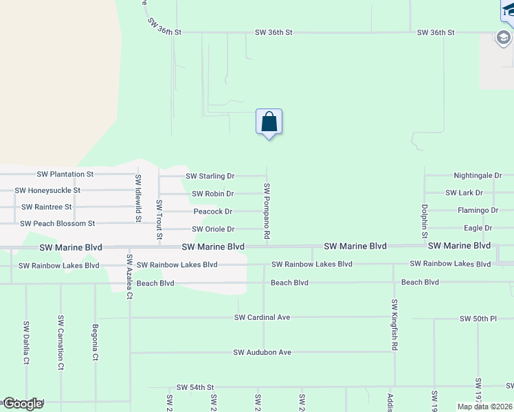 map of restaurants, bars, coffee shops, grocery stores, and more near 20587 Peacock Drive in Dunnellon