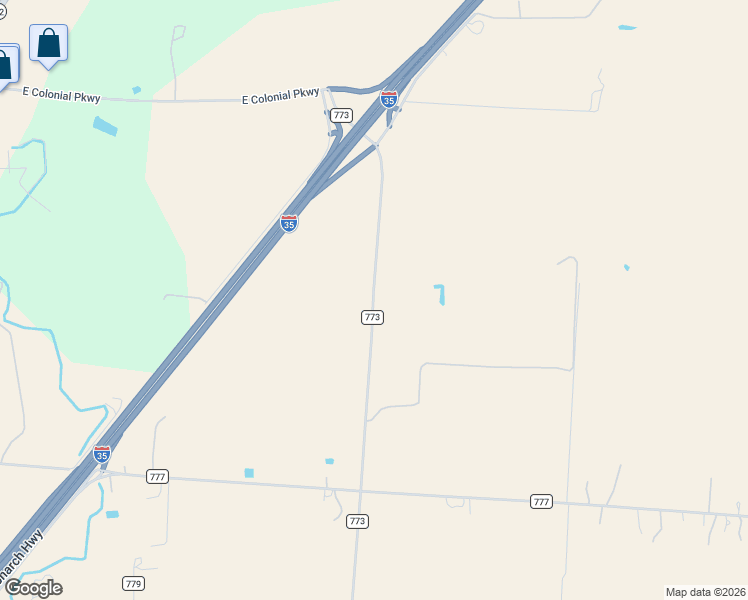 map of restaurants, bars, coffee shops, grocery stores, and more near County Road 773 in Devine