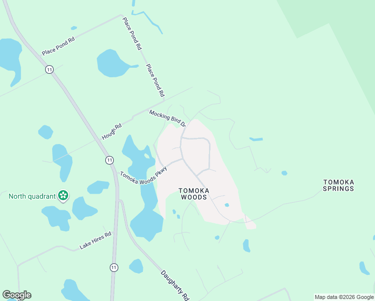 map of restaurants, bars, coffee shops, grocery stores, and more near 2390 Tomoka Woods Parkway in De Leon Springs