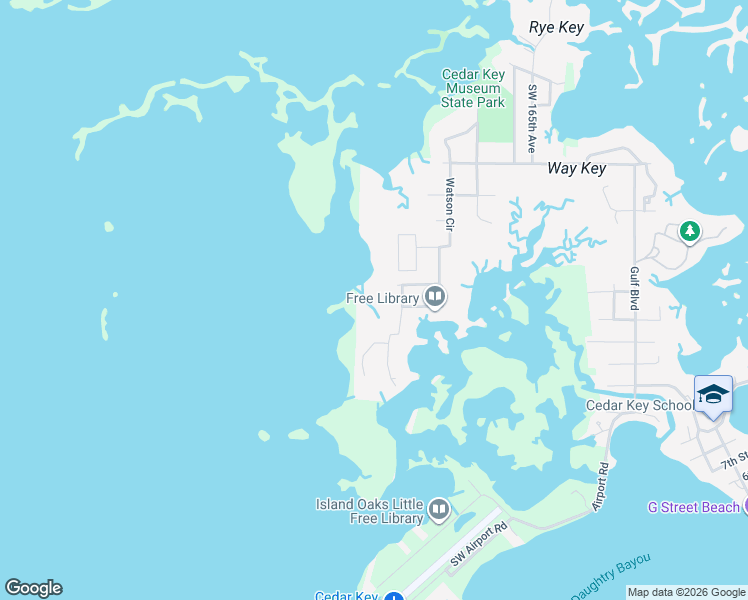 map of restaurants, bars, coffee shops, grocery stores, and more near 12630 Hodgson Avenue in Cedar Key