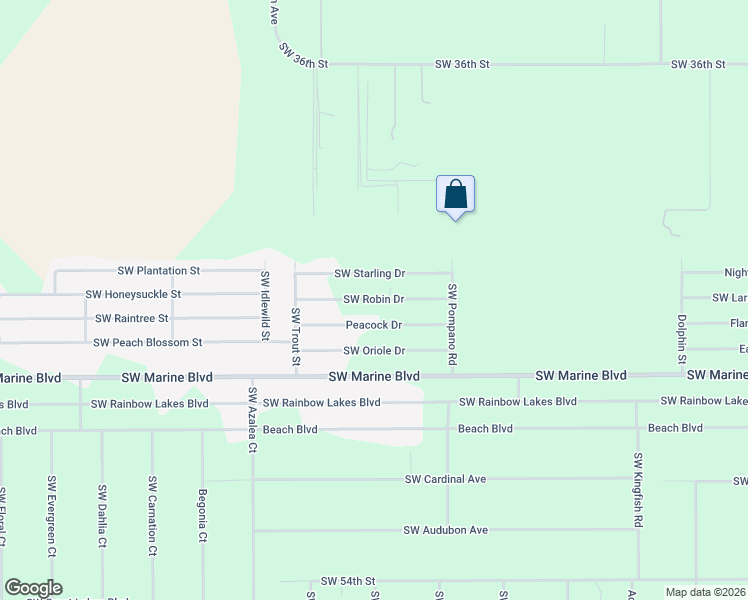 map of restaurants, bars, coffee shops, grocery stores, and more near 20765 Southwest Robin Drive in Dunnellon