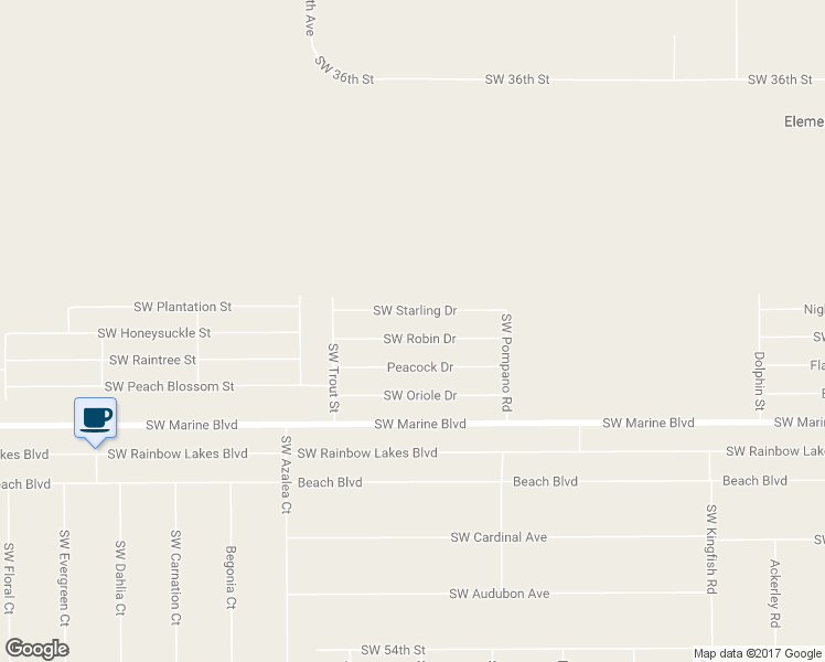 map of restaurants, bars, coffee shops, grocery stores, and more near 20765 Southwest Robin Drive in Dunnellon