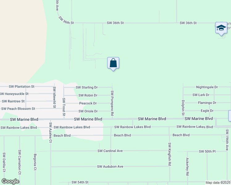 map of restaurants, bars, coffee shops, grocery stores, and more near 3575 Southwest Pompano Road in Dunnellon