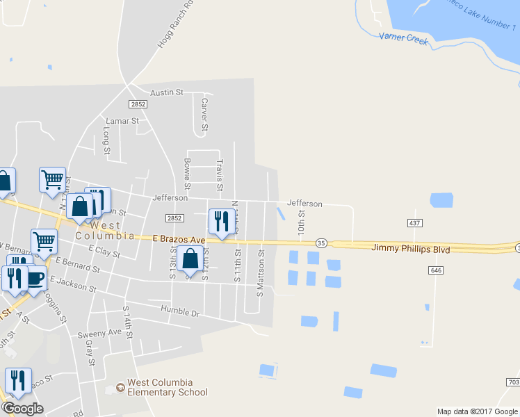 map of restaurants, bars, coffee shops, grocery stores, and more near 134 North Mattson Street in West Columbia