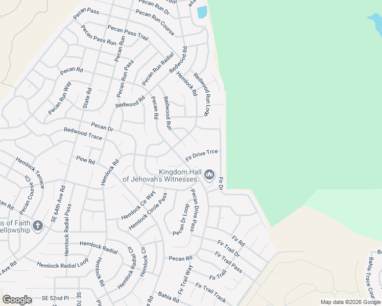 map of restaurants, bars, coffee shops, grocery stores, and more near 18 Fir Drive Trce in Ocala
