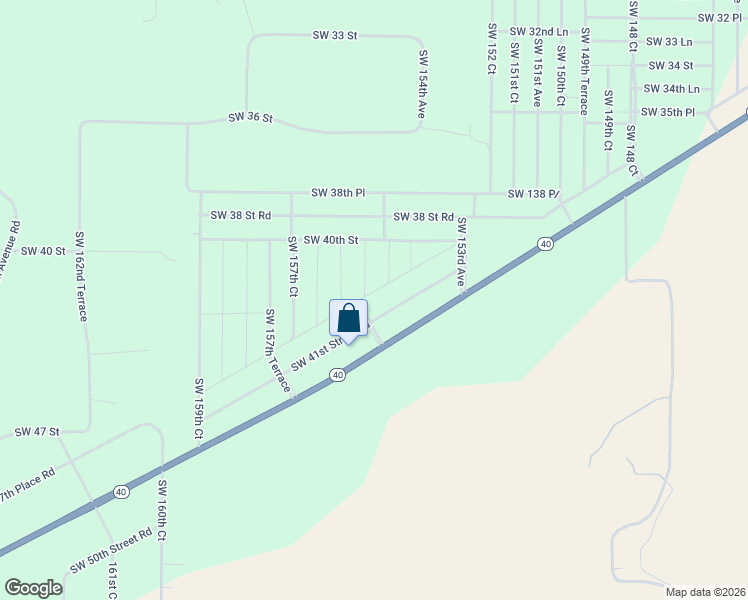 map of restaurants, bars, coffee shops, grocery stores, and more near 15500 Southwest 40th Place Road in Ocala