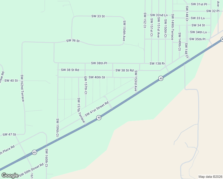 map of restaurants, bars, coffee shops, grocery stores, and more near 15485 Southwest 40th Place Road in Ocala