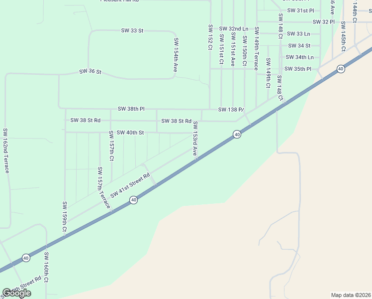 map of restaurants, bars, coffee shops, grocery stores, and more near 15485 Southwest 40th Place Road in Ocala
