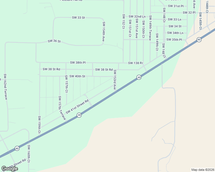 map of restaurants, bars, coffee shops, grocery stores, and more near 15485 Southwest 40th Place Road in Ocala