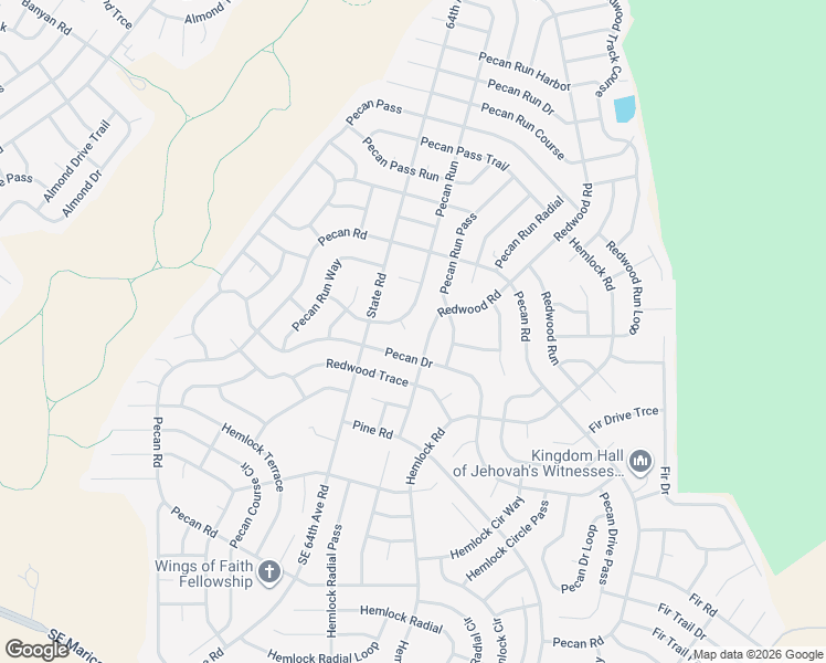 map of restaurants, bars, coffee shops, grocery stores, and more near 3 Pecan Run Place in Ocala