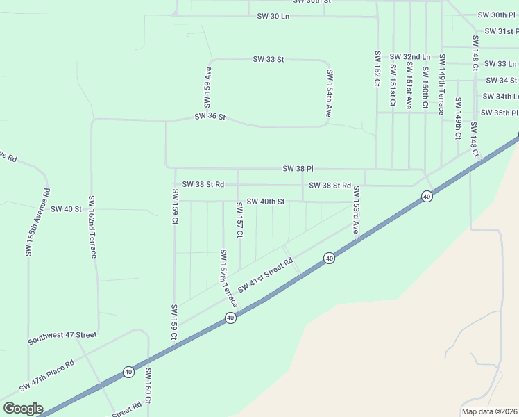 map of restaurants, bars, coffee shops, grocery stores, and more near 4135 Southwest 156th Avenue in Ocala