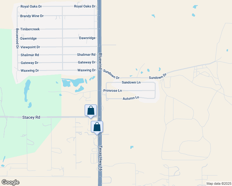 map of restaurants, bars, coffee shops, grocery stores, and more near 89 Primrose Lane in Poteet