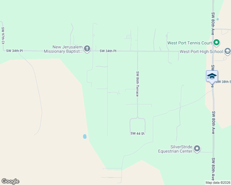 map of restaurants, bars, coffee shops, grocery stores, and more near 3851 Southwest 89th Avenue in Ocala