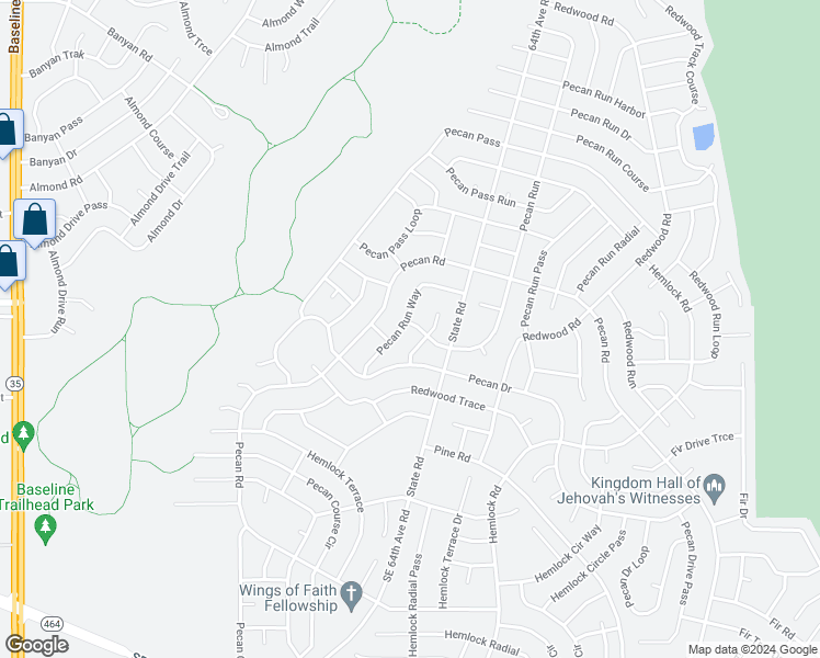 map of restaurants, bars, coffee shops, grocery stores, and more near 27 69th Court in Ocala
