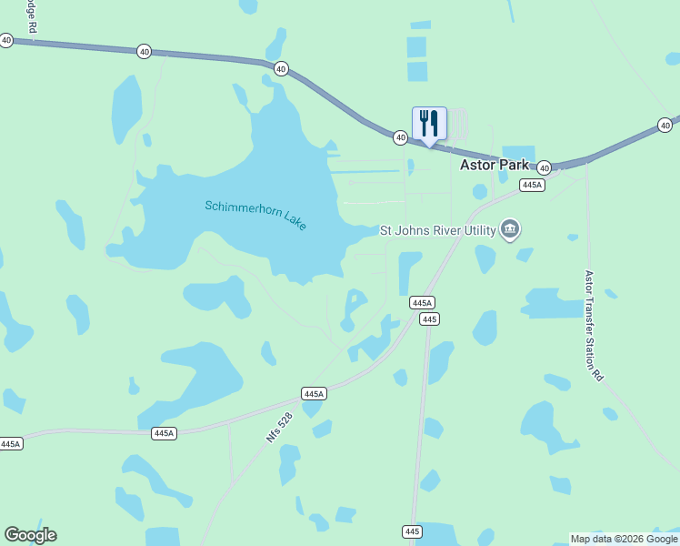 map of restaurants, bars, coffee shops, grocery stores, and more near 21714 Chibaw Road in Astor