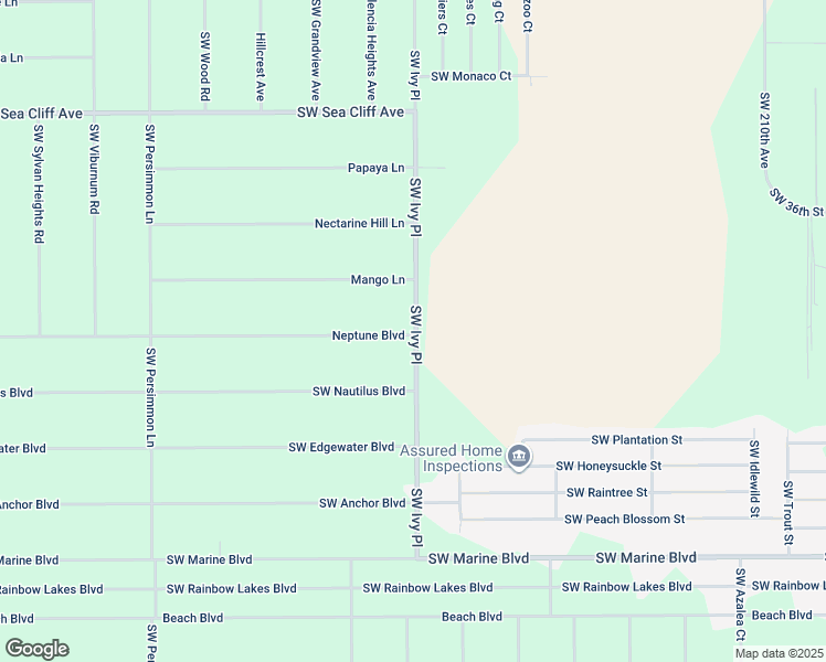 map of restaurants, bars, coffee shops, grocery stores, and more near Neptune Boulevard in Rainbow Lakes Estates