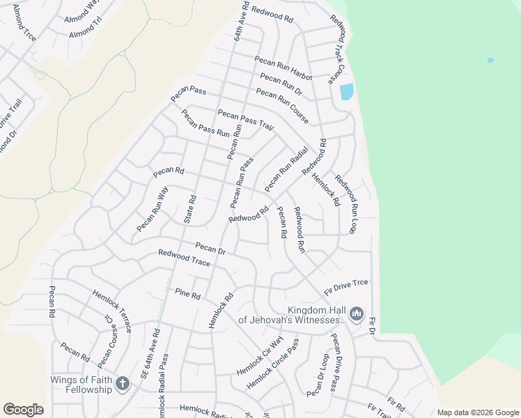 map of restaurants, bars, coffee shops, grocery stores, and more near 48 Redwood Road in Ocala
