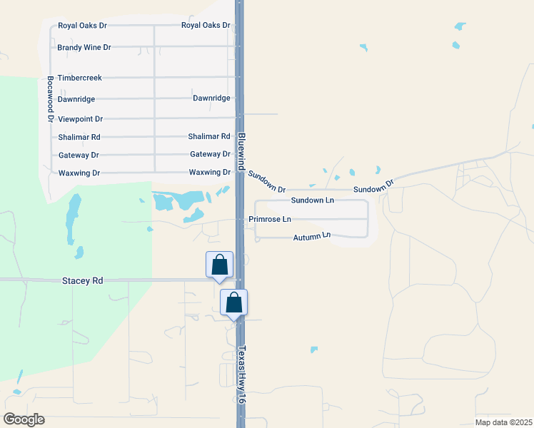 map of restaurants, bars, coffee shops, grocery stores, and more near 89 Primrose Ln in Poteet