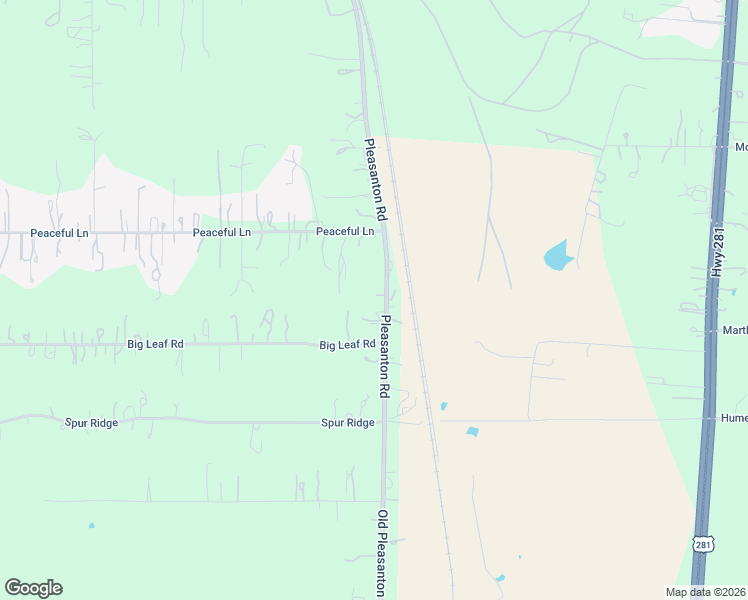 map of restaurants, bars, coffee shops, grocery stores, and more near 25335 Pleasanton Road in San Antonio