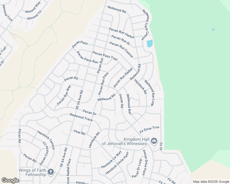 map of restaurants, bars, coffee shops, grocery stores, and more near 48 Redwood Road in Ocala